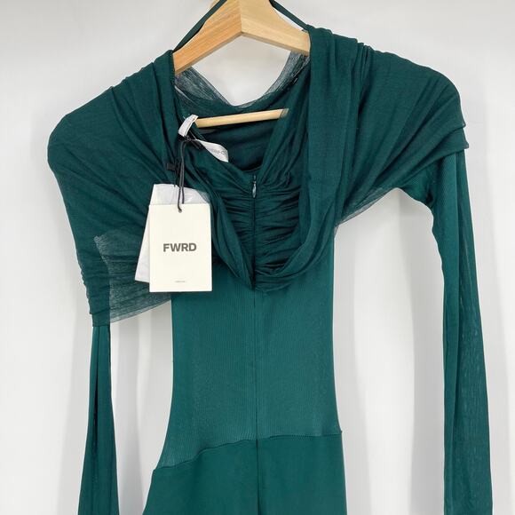 Christopher Esber | NWT Sonora Veiled Ruched Dress in Evergreen AUS 4 / US 0 - Picture 11 of 16